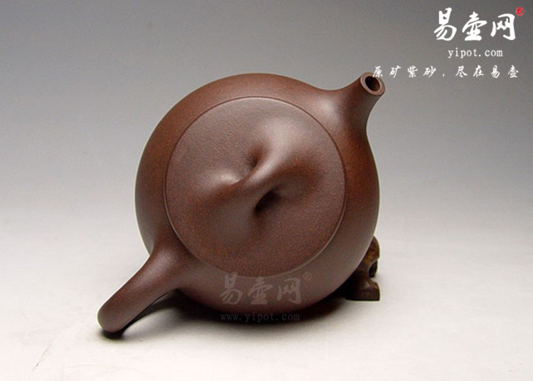 朱丹紫砂壶作品 【阿丹石瓢（小）】 高档紫砂壶