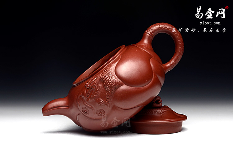 宜兴紫砂壶名人：周小华《鱼化龙-盘龙壶》图片