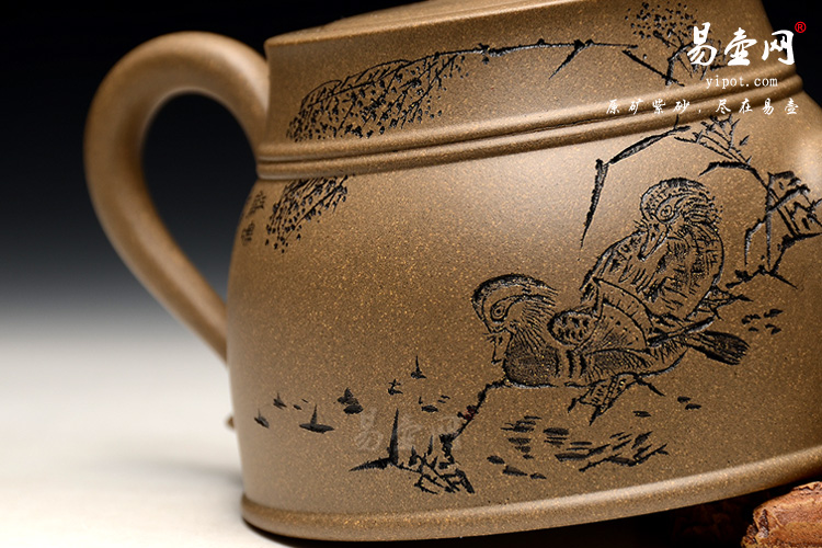 宜兴吴秋平石菊紫砂壶，金樽壶图片，造型别致，实用器形