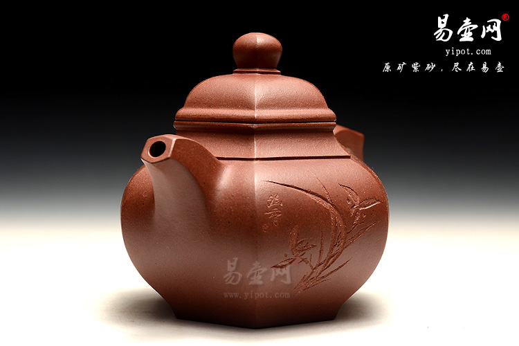 宜兴茶壶，陈顺根六方掇只壶图片