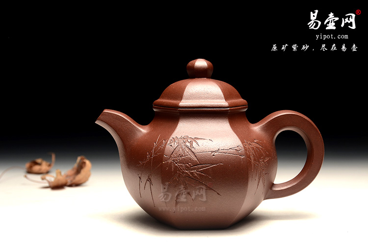 宜兴紫砂壶，高档茶具，陈顺根紫砂壶，六方掇球壶图片