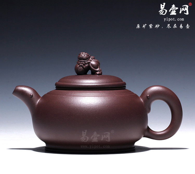 狮尊宜兴紫砂壶名家倪新安紫砂壶原矿紫泥